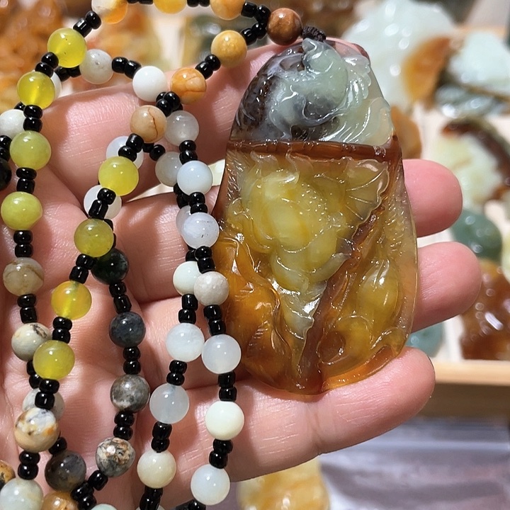 岫玉吊坠(不含链)未镶嵌