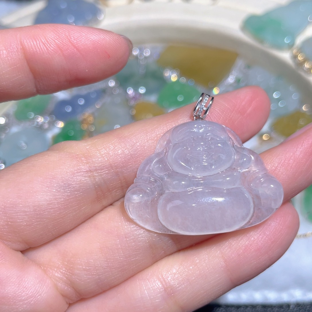 翡翠颈饰18K金镶嵌翡翠