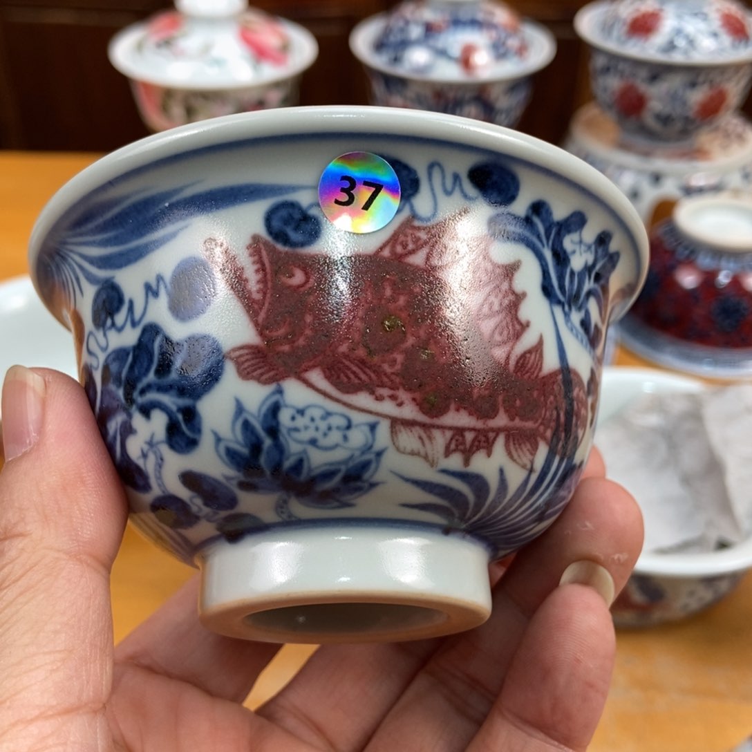 手绘现代茶具非古董