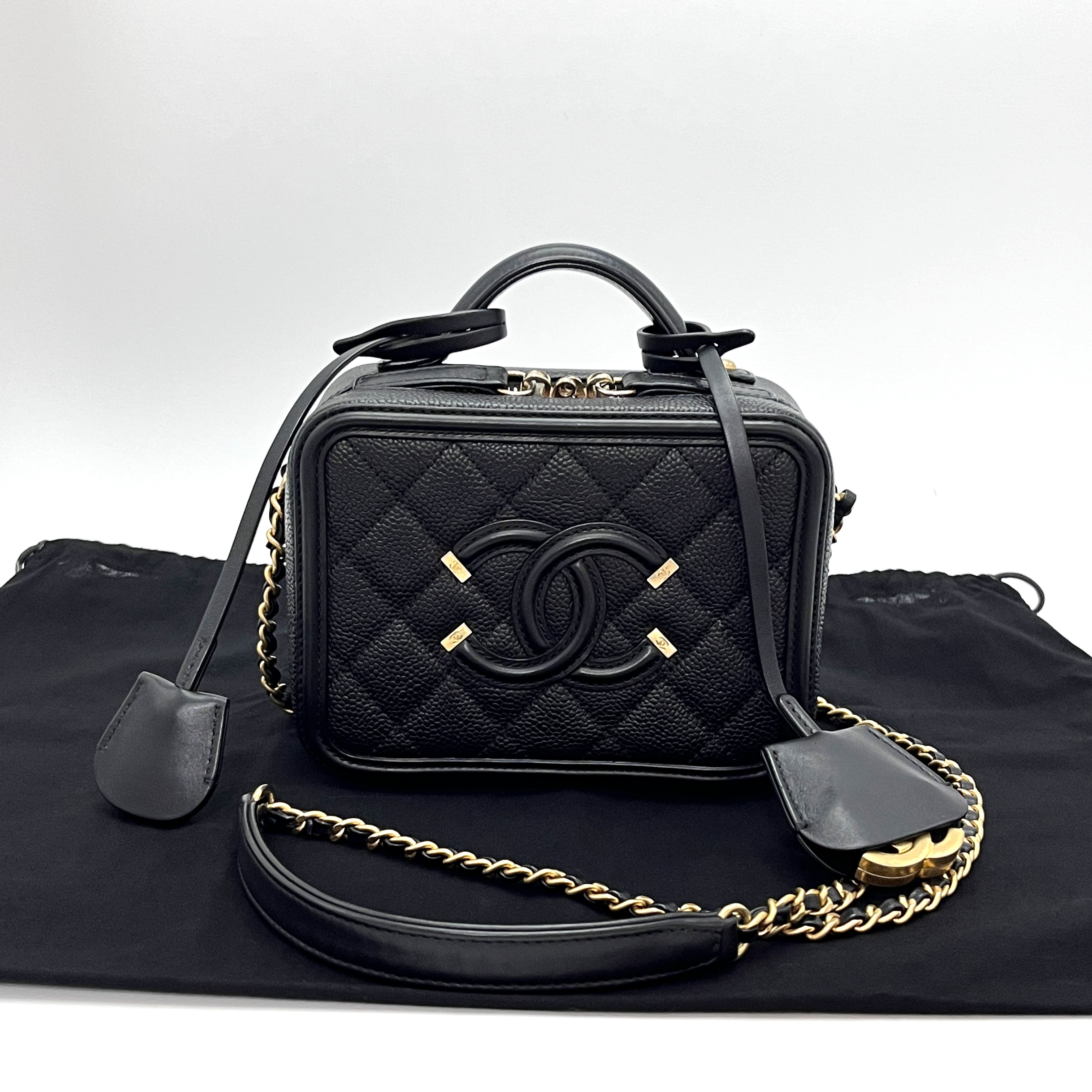 95新 Chanel/香奈儿 vanitycase小号手提斜挎相机包 61369