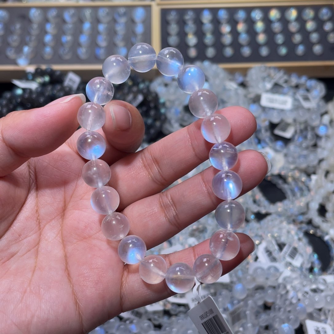 手链未镶嵌长石你*呀蓝月光手链10mm