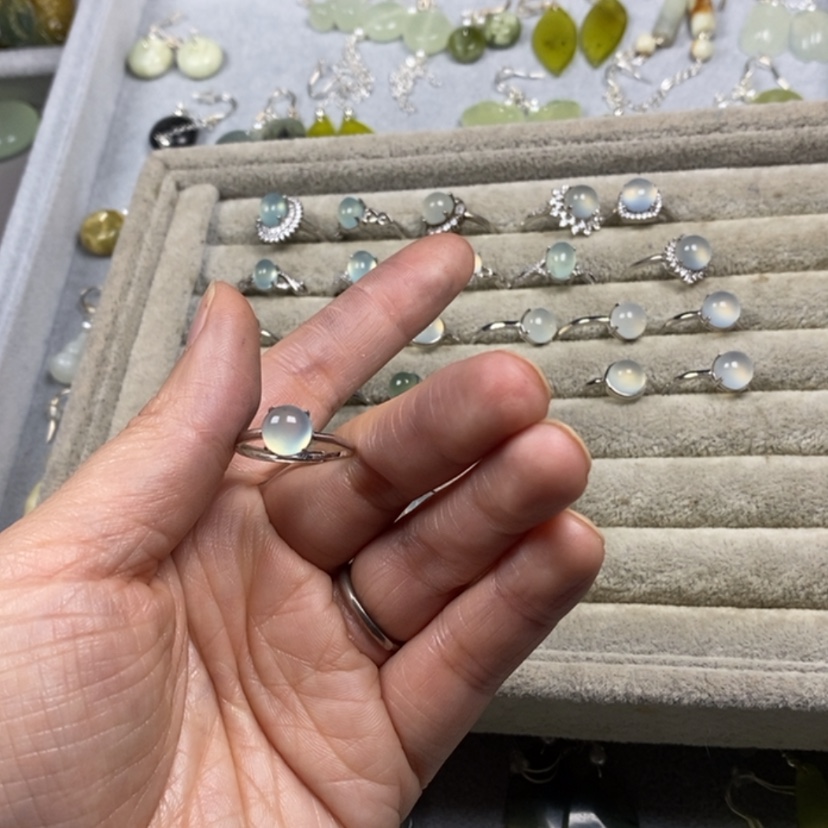 【闪购商品】蛇纹石玉挂件耳饰耳环项链银S925镶嵌