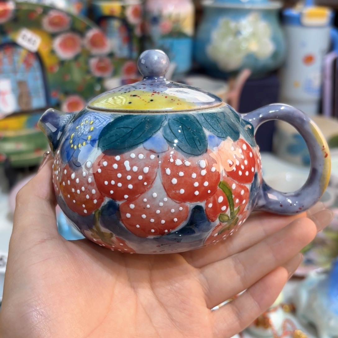 景德镇手绘高温釉下彩陶瓷茶具