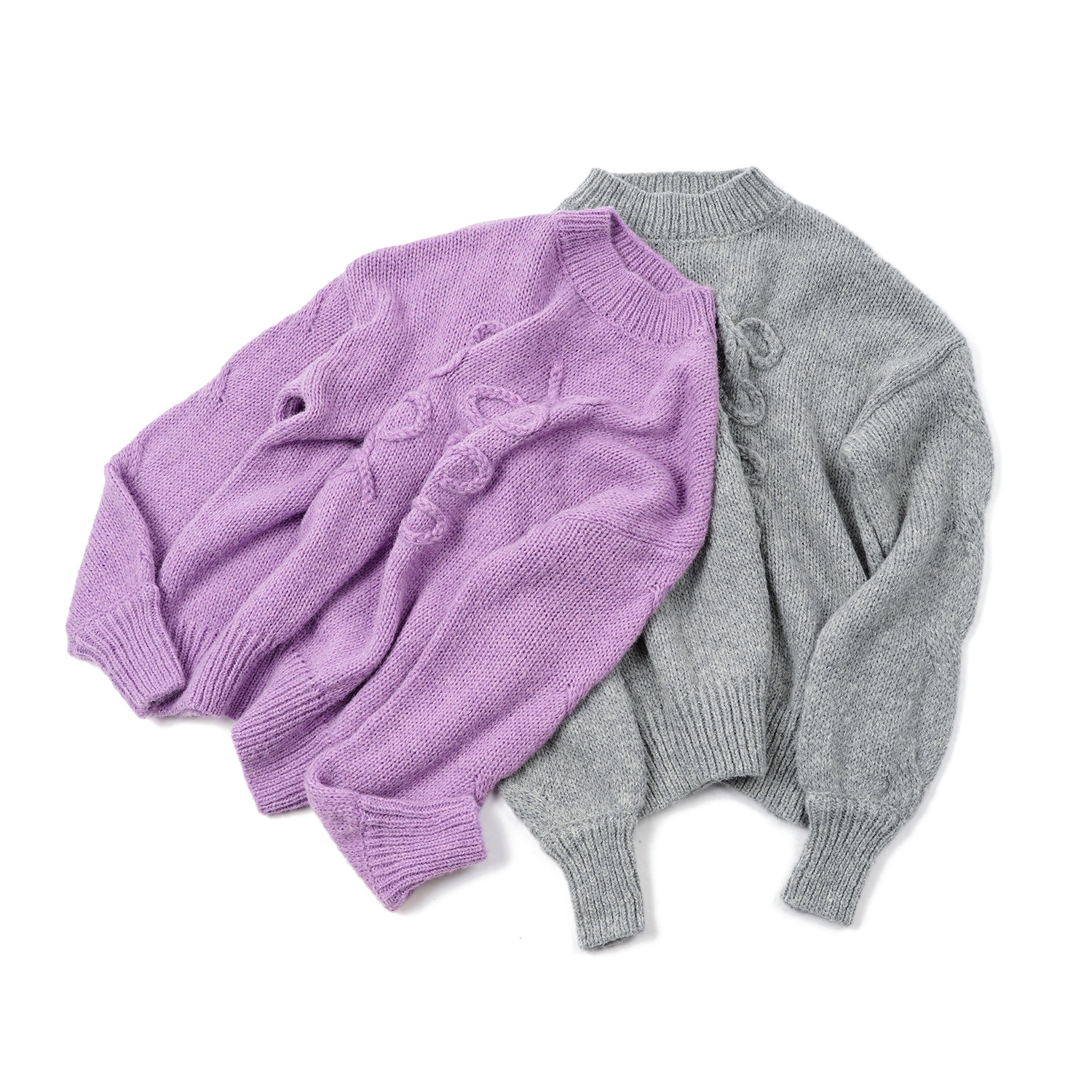 【时尚立体线条毛衣】新款宽松韩版慵懒软糯毛衣女YS24MY859