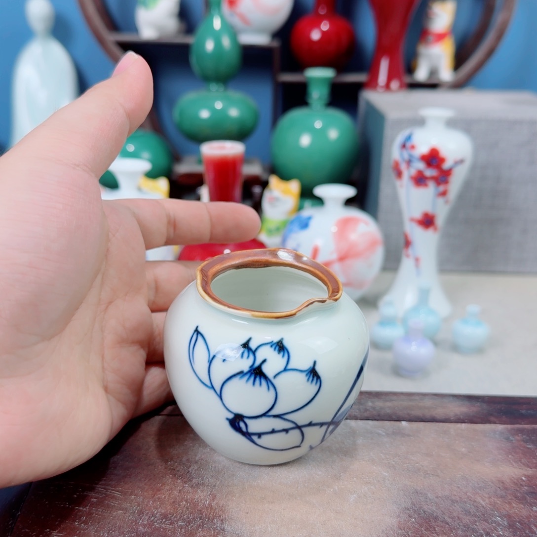陶瓷手工小花器摆件