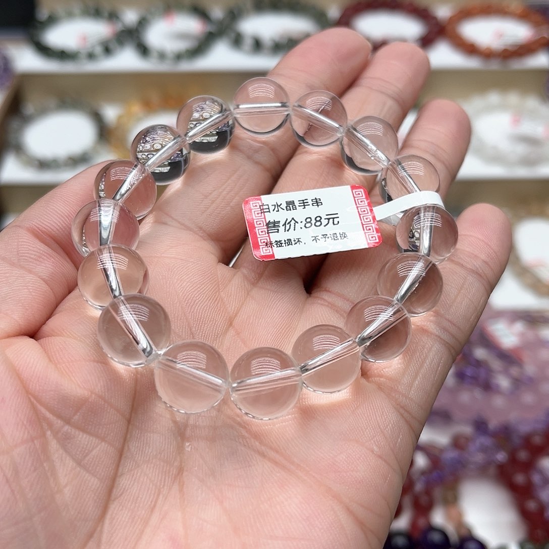 水晶手串未镶嵌白水晶手串