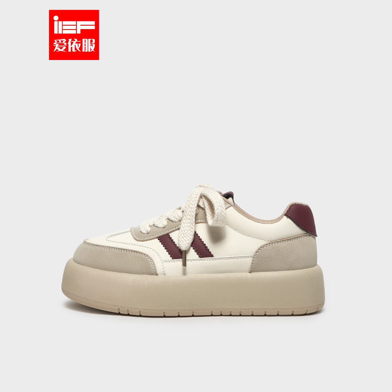 IEF/爱依服2025新款秋冬女低帮休闲运动百搭平底透气德训鞋