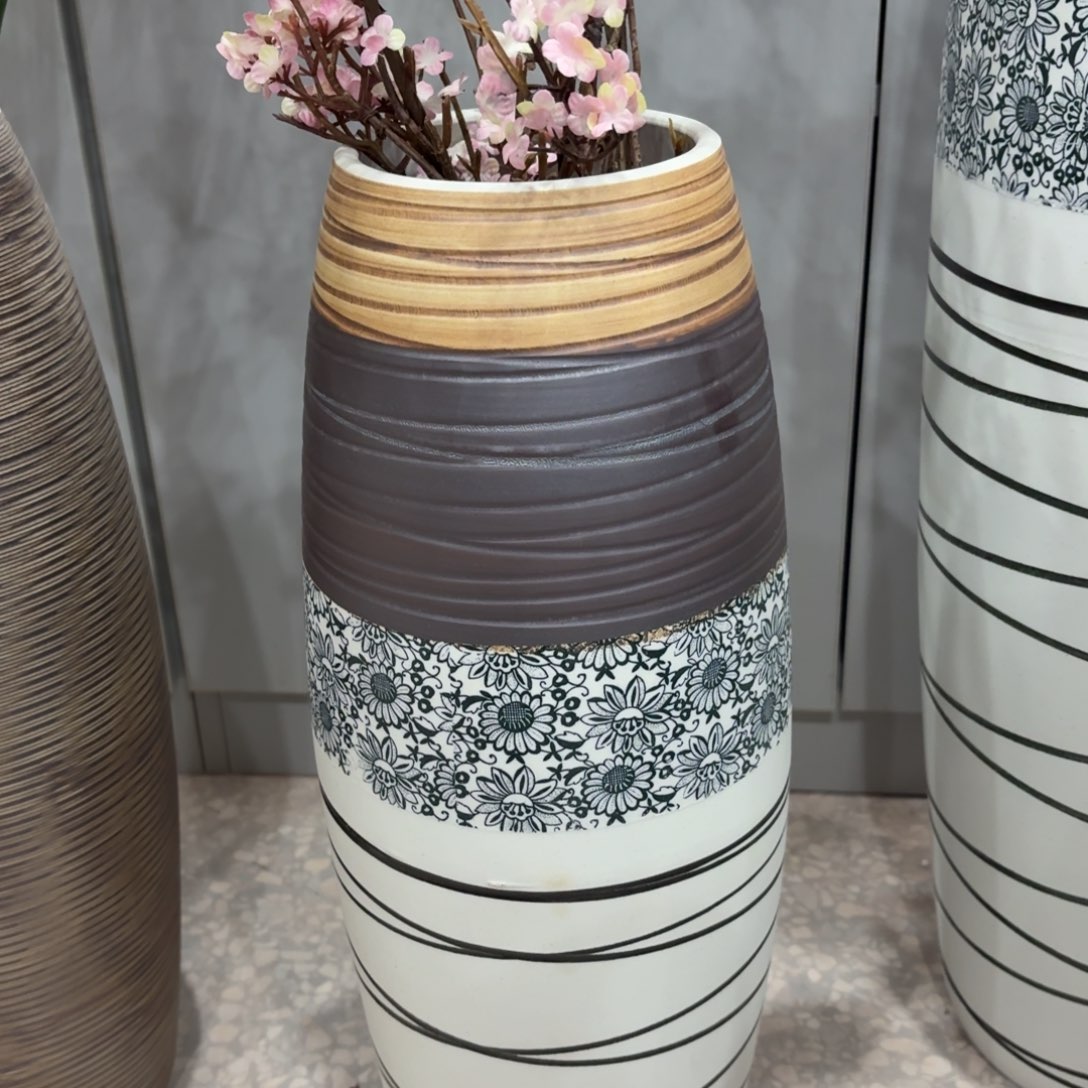 摆件瑕疵景德镇陶瓷花瓶高50口11