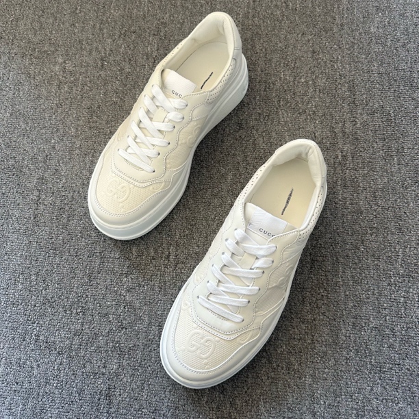 未使用 GUCCI/古驰 男士饼干鞋 白色 
