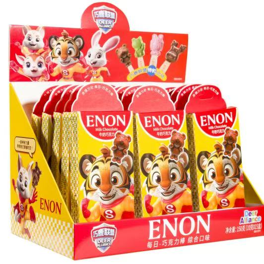  巧鹿星萌每日巧克力棒牛奶味草莓味抹茶味解馋零食