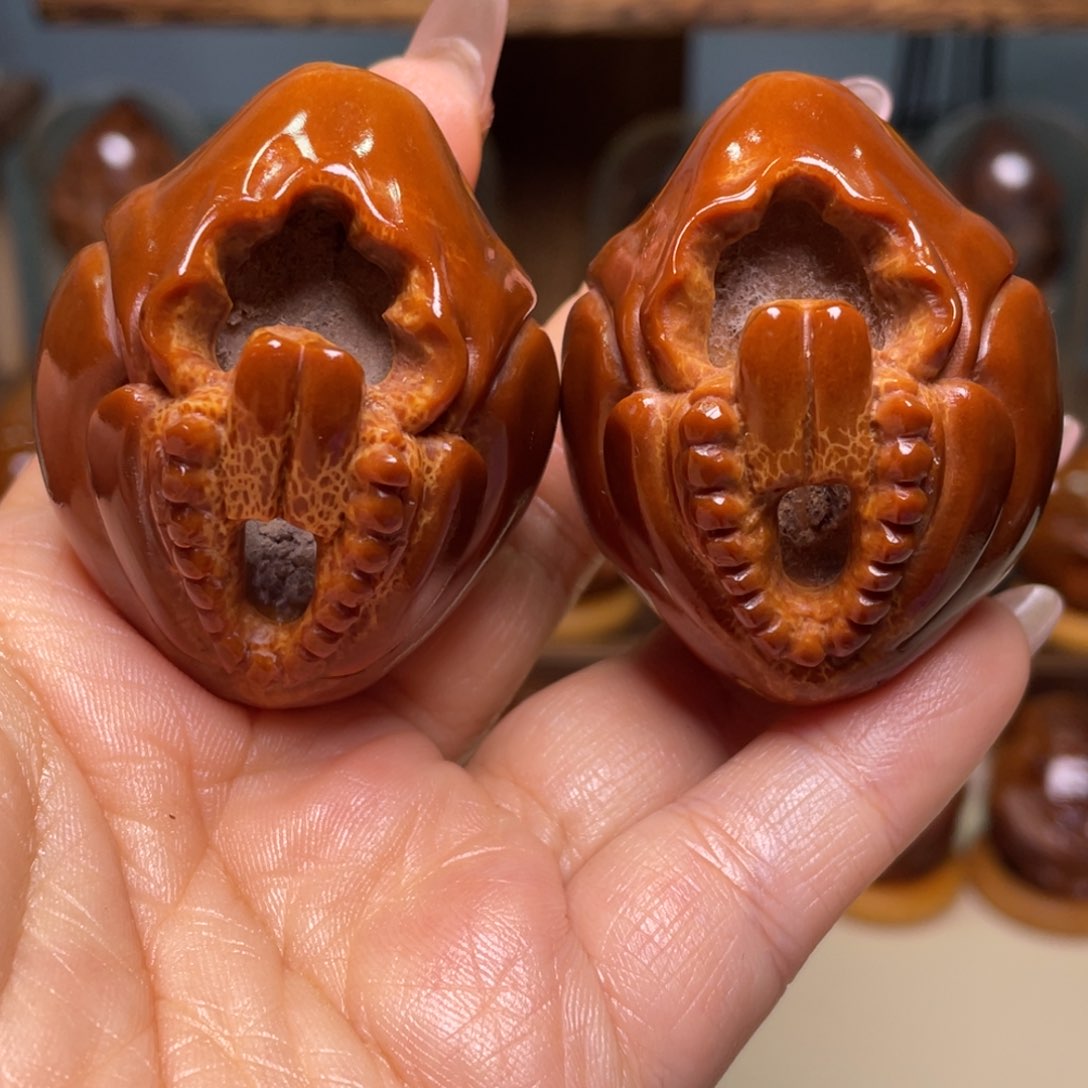 佛螺菩提吊坠镂空死神无相一对四零尺