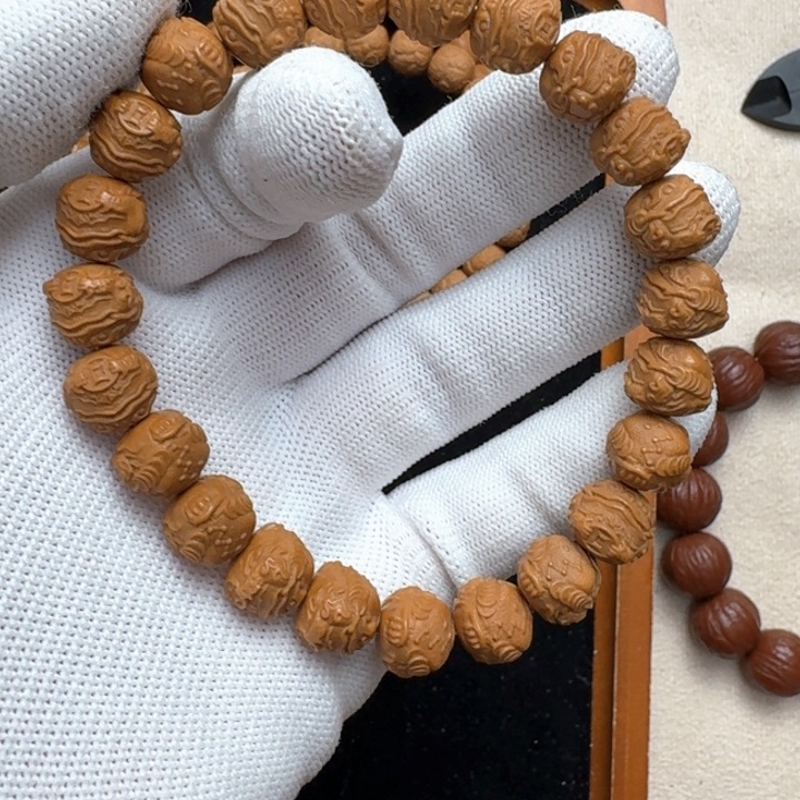 猴头核桃手串猴头七星抱米三足蟾