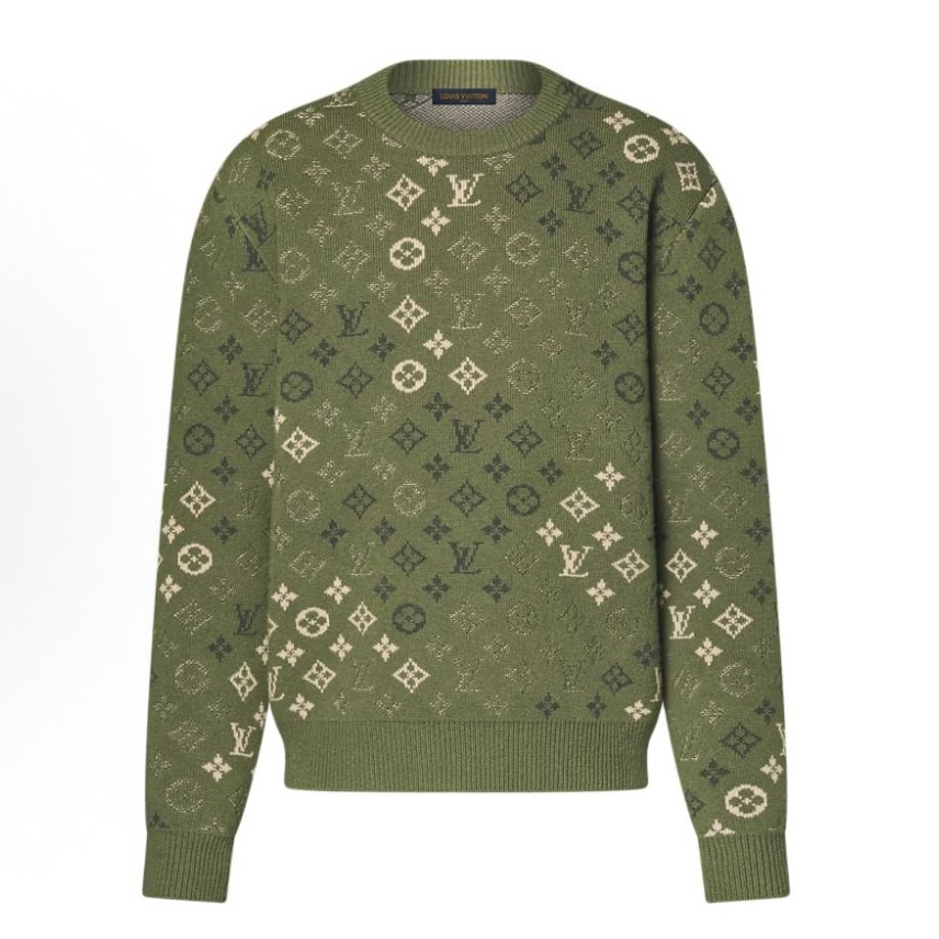 未使用 LouisVuitton/路易威登 ss26 满印提花套头卫衣L码 md2165