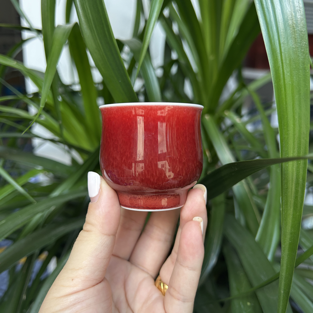 老粉回购超多高温安全釉下郎红主人杯家用个人专用茶杯容量约60