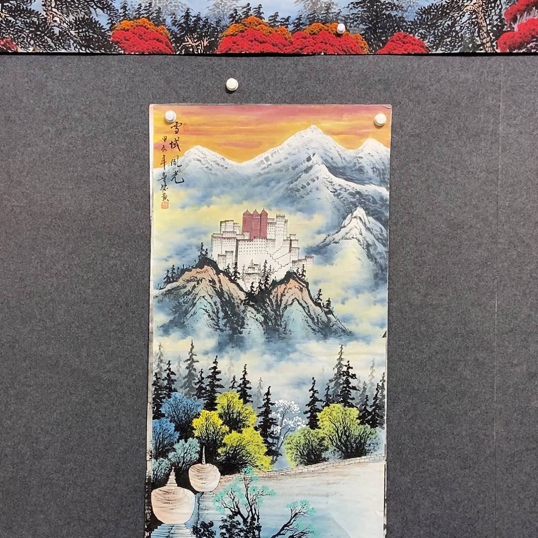 国画四尺风景一副