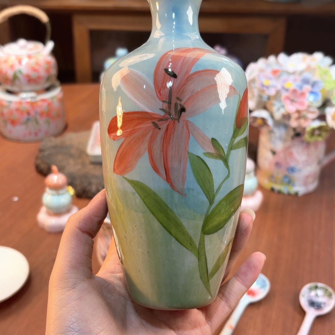 景德镇手绘高温釉下彩陶瓷茶具