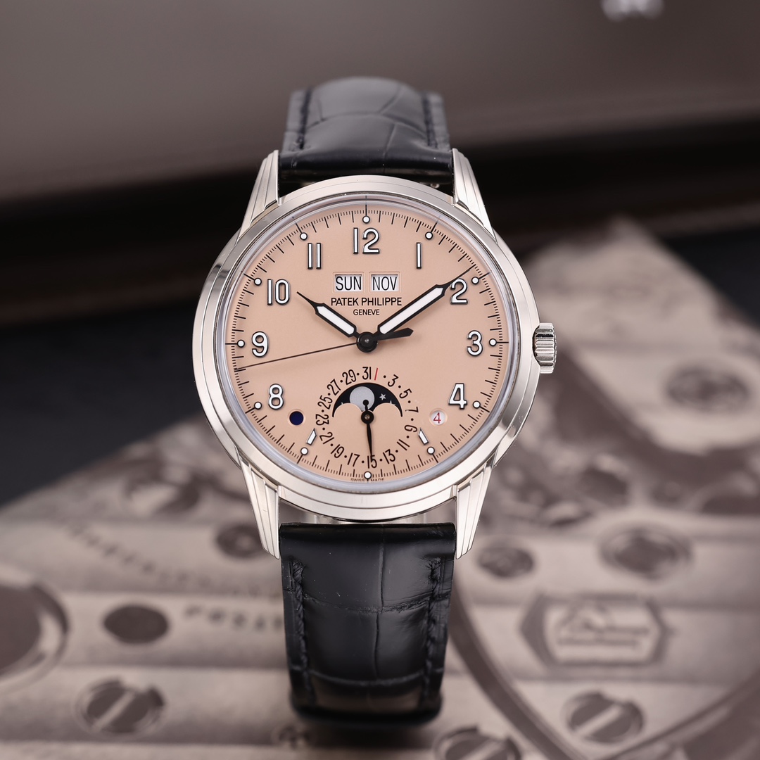 95新 Patek Philippe/百达翡丽 5320G 三文鱼盘 2022年7月保卡