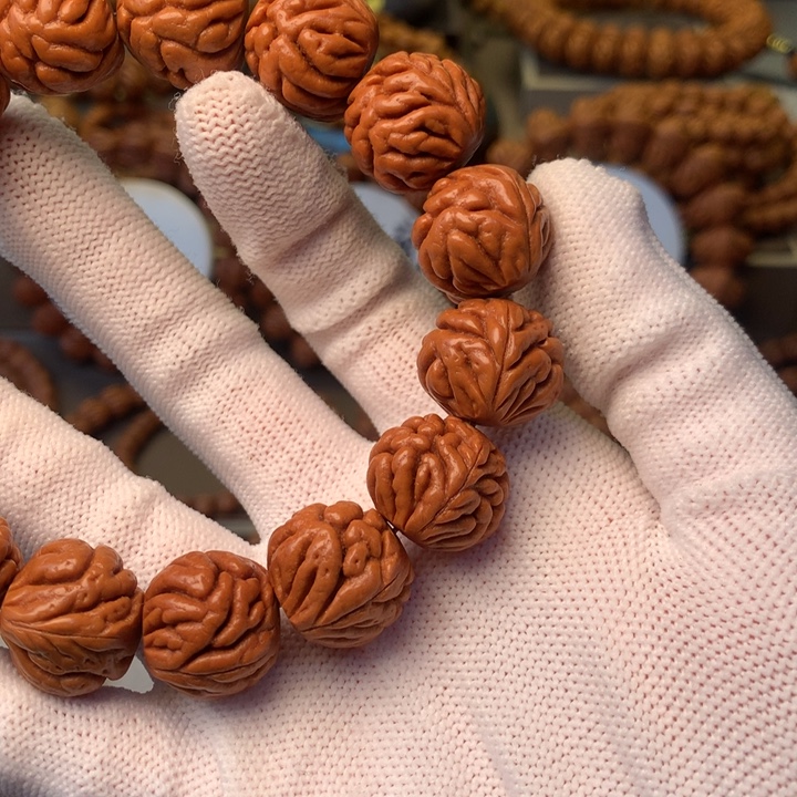 桃核手串秦岭龙纹