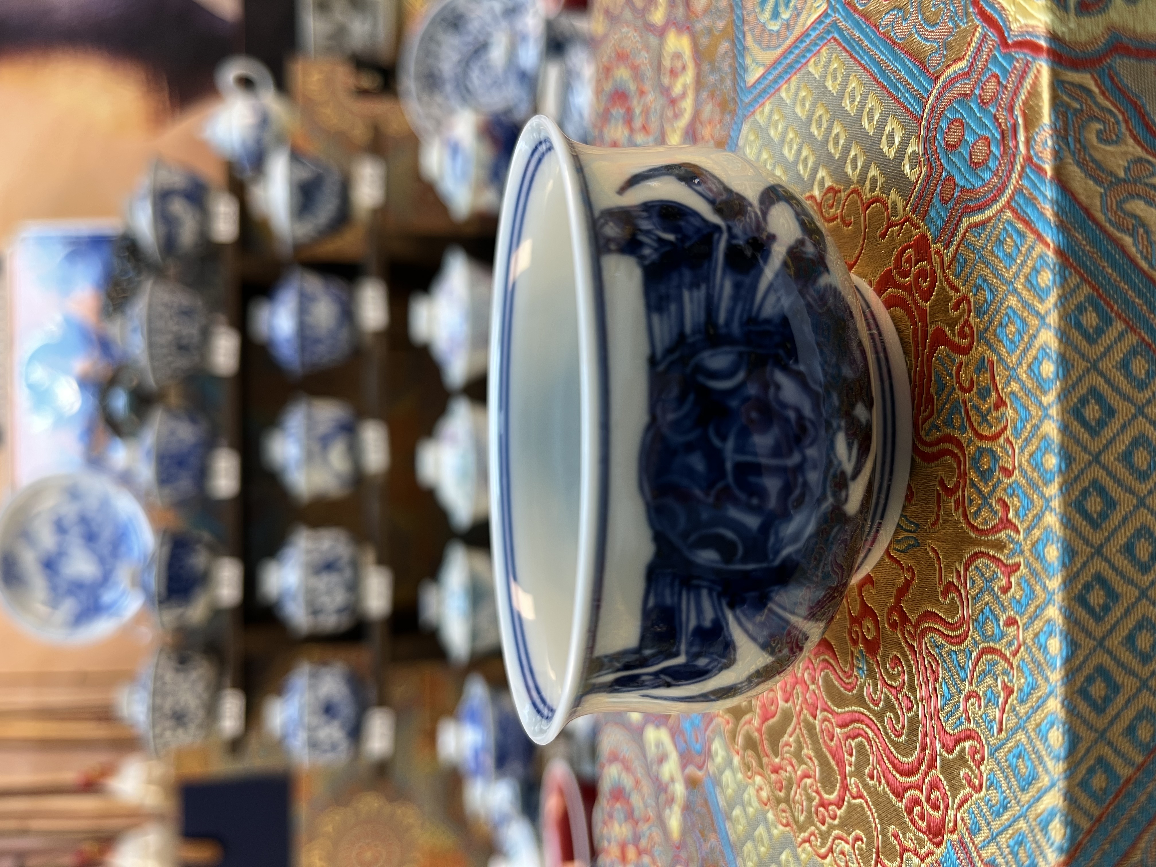 景德镇陶瓷纯手工手绘螃蟹八方来财如事杯主人杯