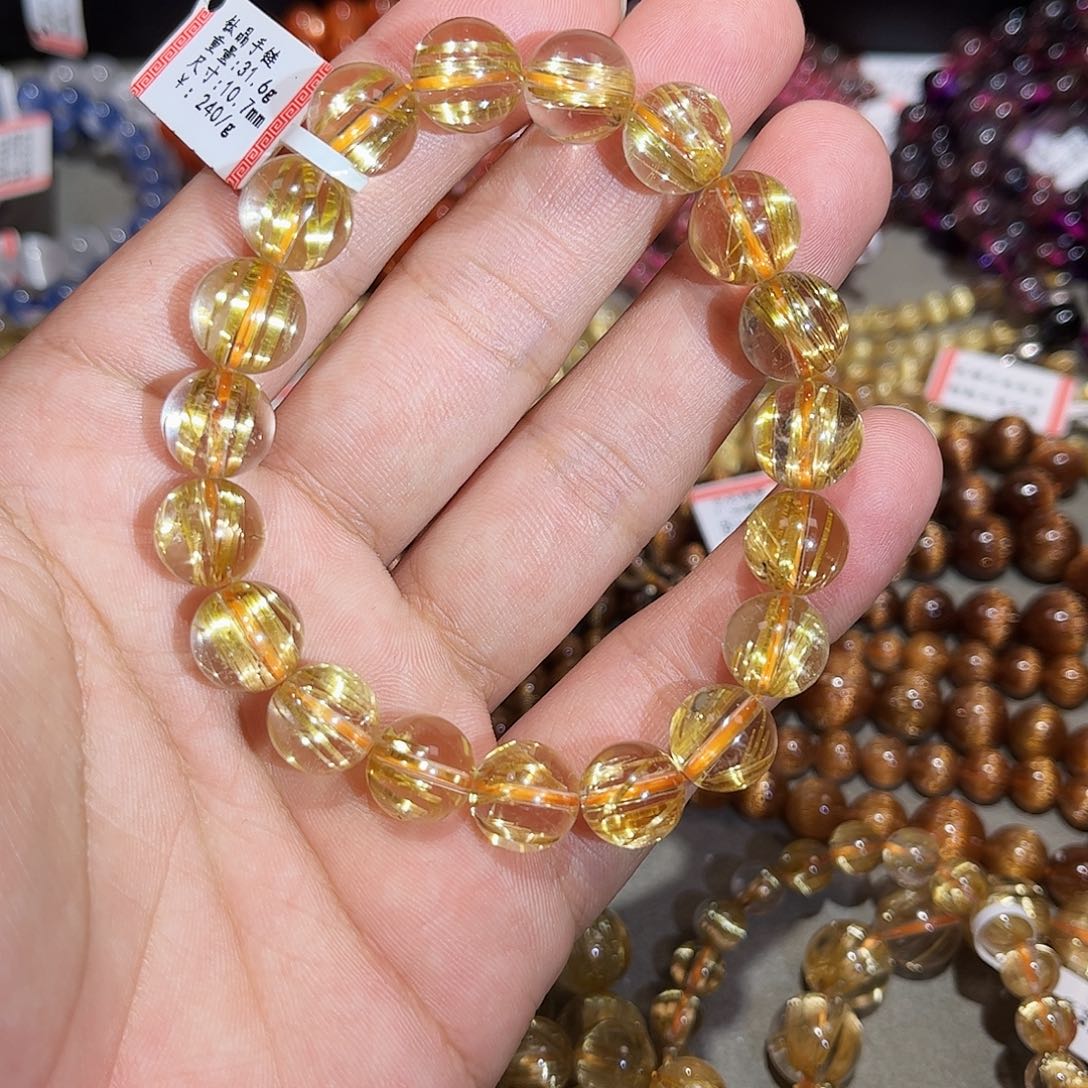 水晶手链未镶嵌囧*钛晶手串