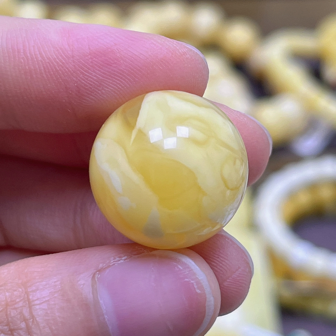 蜜之缘19.3mm.瑕.蜜之缘珠宝 天然原矿琥珀蜜蜡