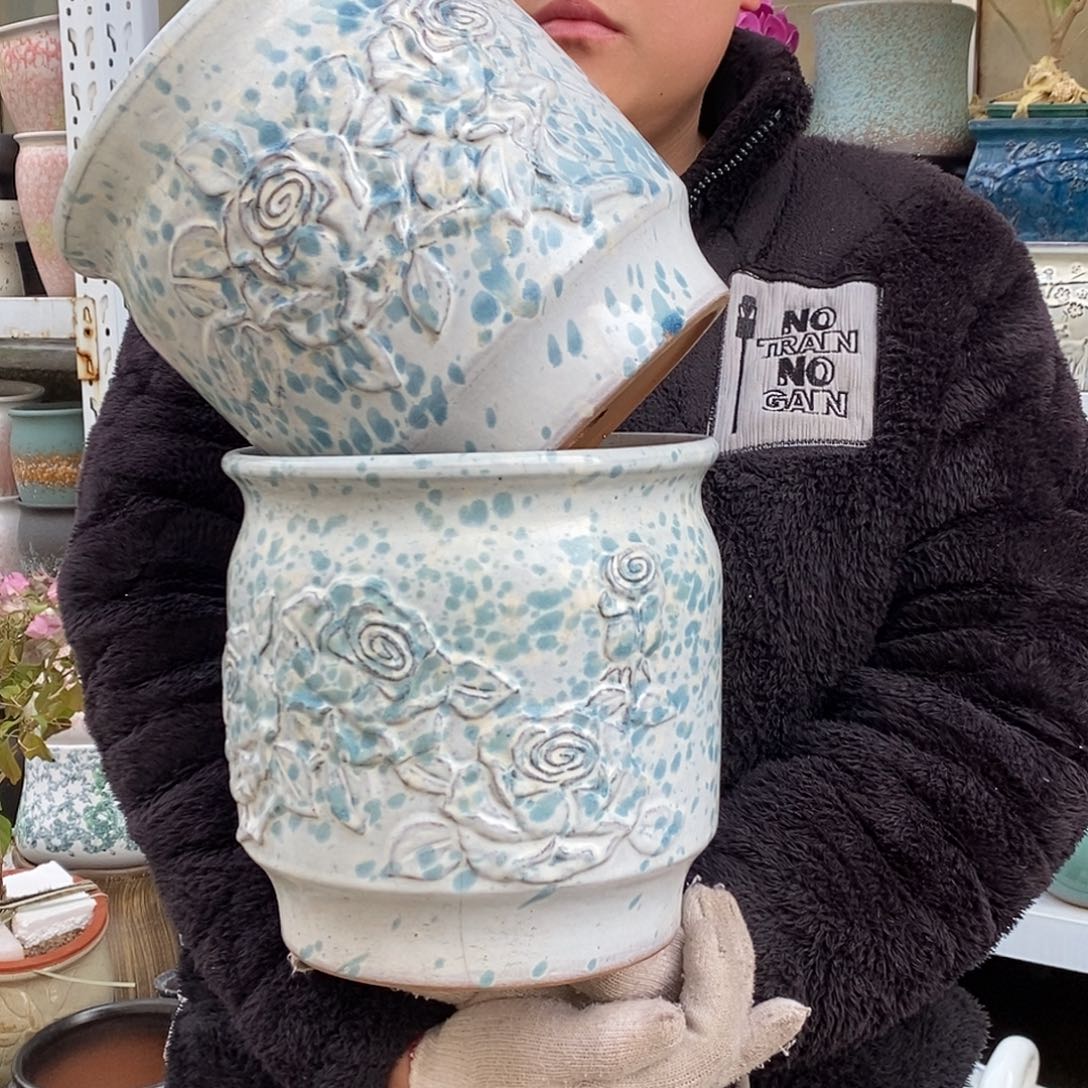 花盆紫砂口20高20处理俩个