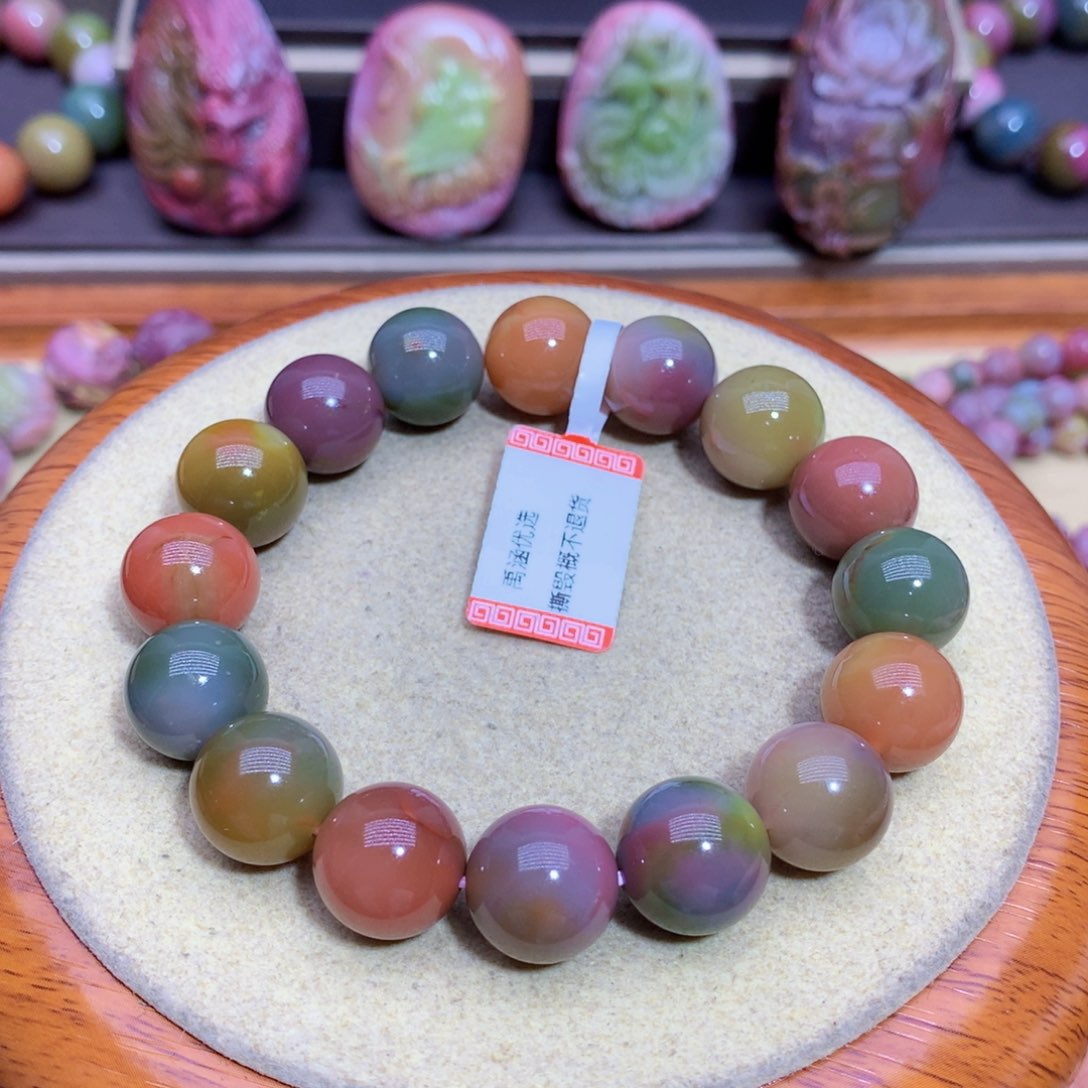 玛瑙手链未镶嵌盐源