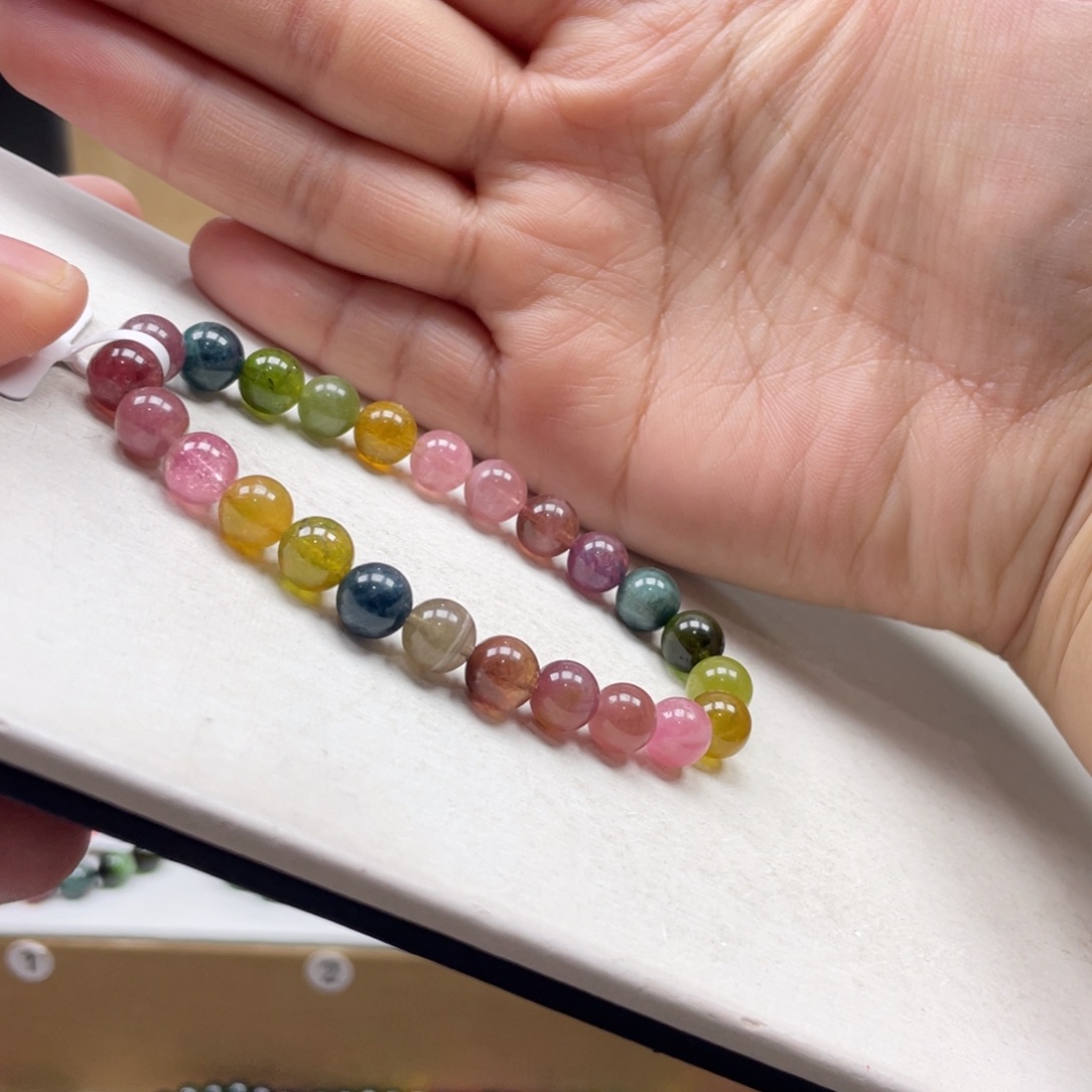 碧玺手串未镶嵌7.5mmmmmmmmmmmmmmmmmmm