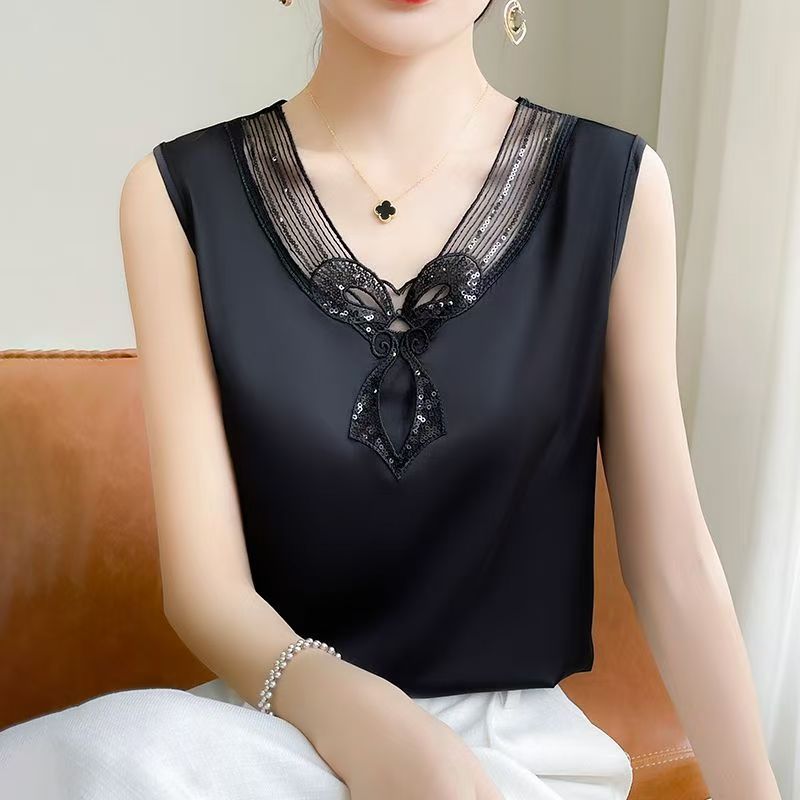 58裸粉色细肩带吊搭显瘦性感抽绳v领露脐上衣针织打底小衫背心