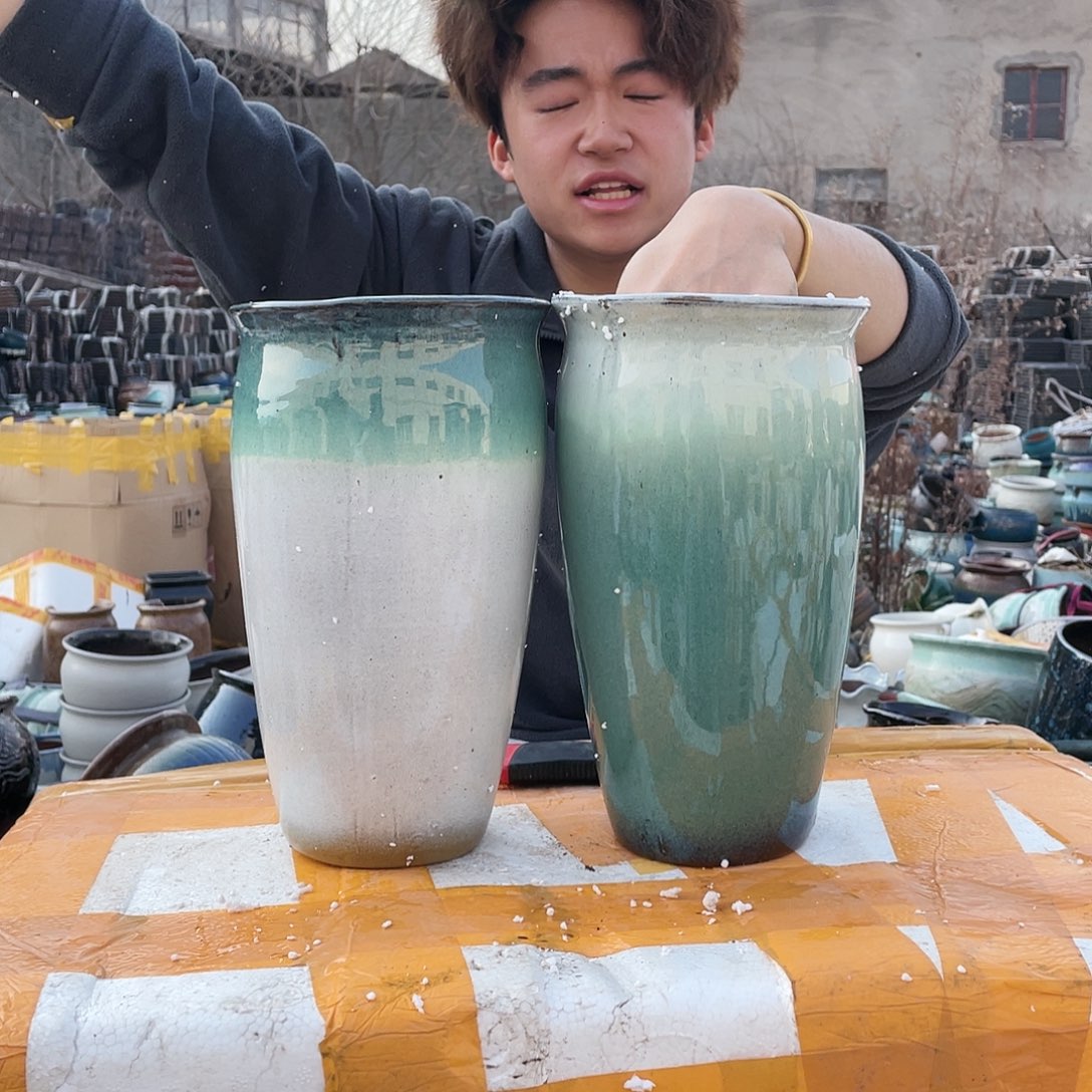 无铅玻璃宜兴紫砂花盆