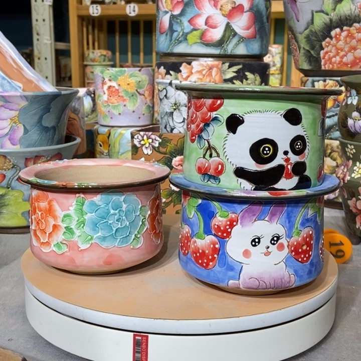 红陶景德镇艺术手绘作品