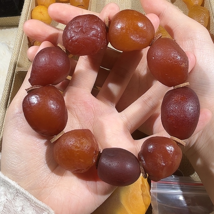 琥珀未镶嵌颈饰蜜蜡海漂手持
