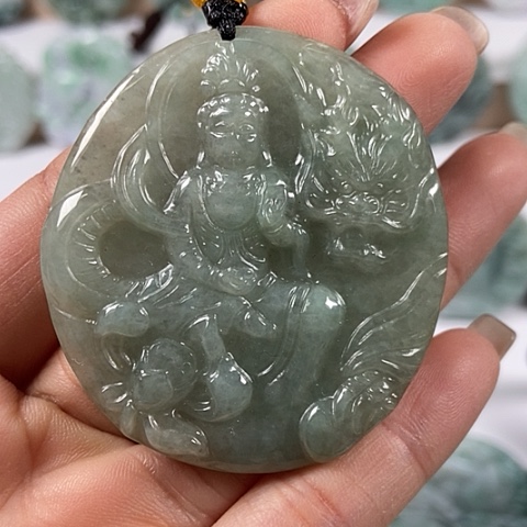 翡翠颈饰未镶嵌玉龙观音福利