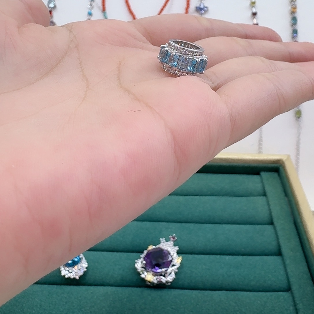 颈饰托帕石银S925镶嵌吊坠248