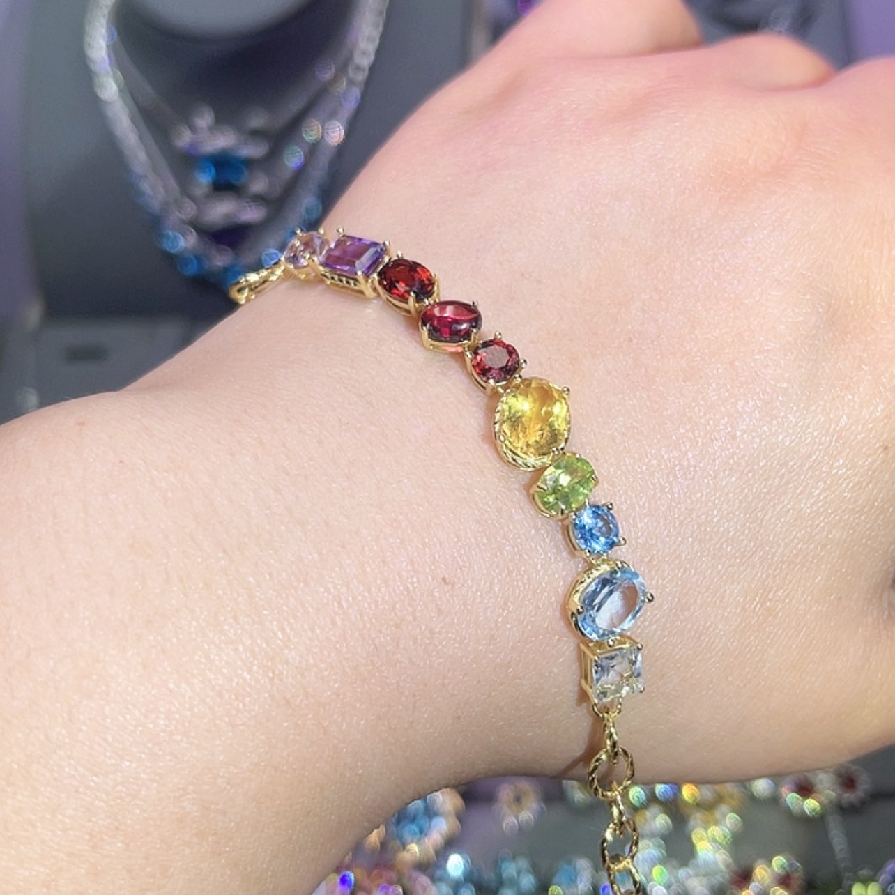 【闪购商品】托帕石手链银S925镶嵌