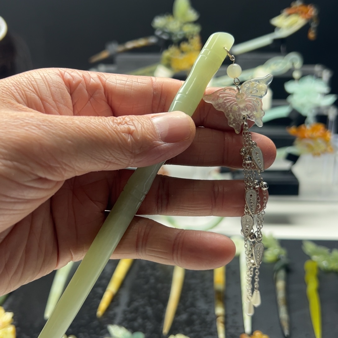 岫玉福利发簪未镶嵌