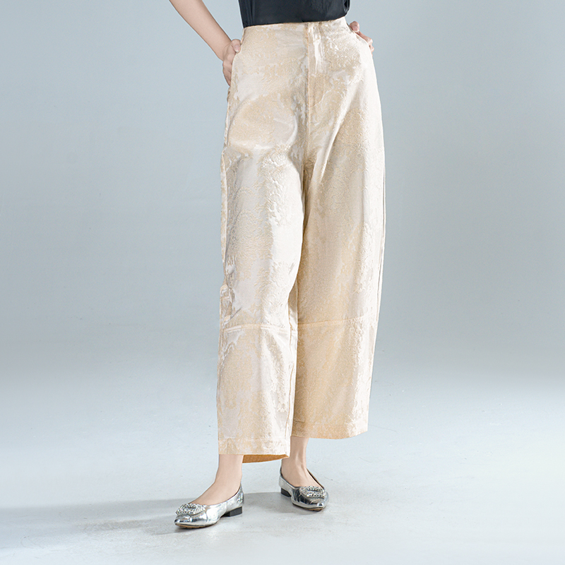 秋冬时尚慵懒风简约气质高级感禅意百搭女士灯笼裤--61484