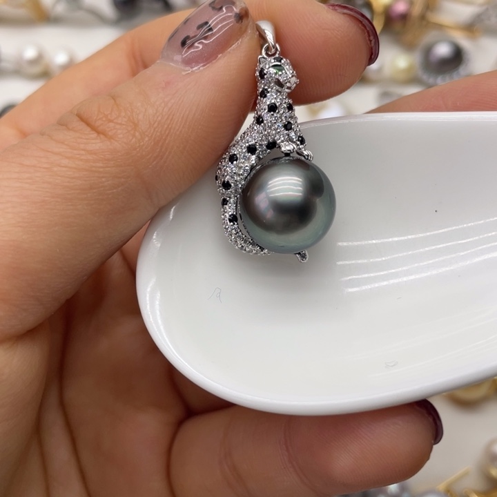 海水珍珠吊坠(不含链)银S925镶嵌