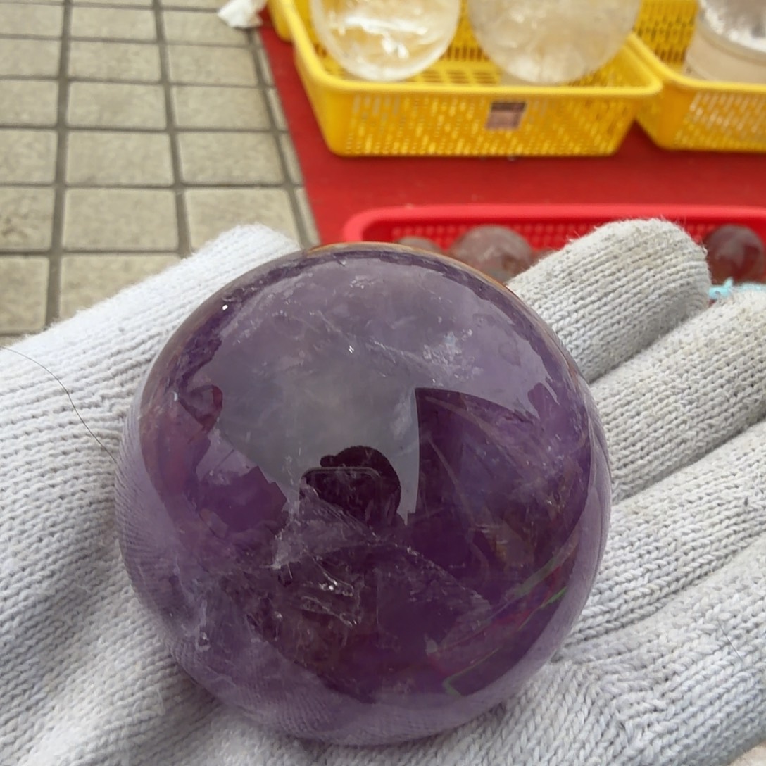 紫晶摆件未镶嵌未镶嵌天然水晶摆件6.8公分