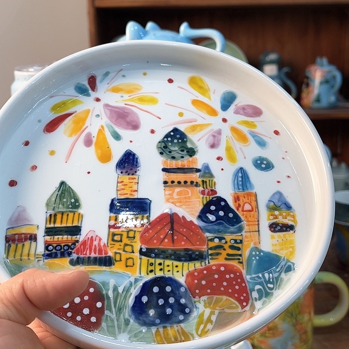 陶景德镇釉下手绘陶瓷 