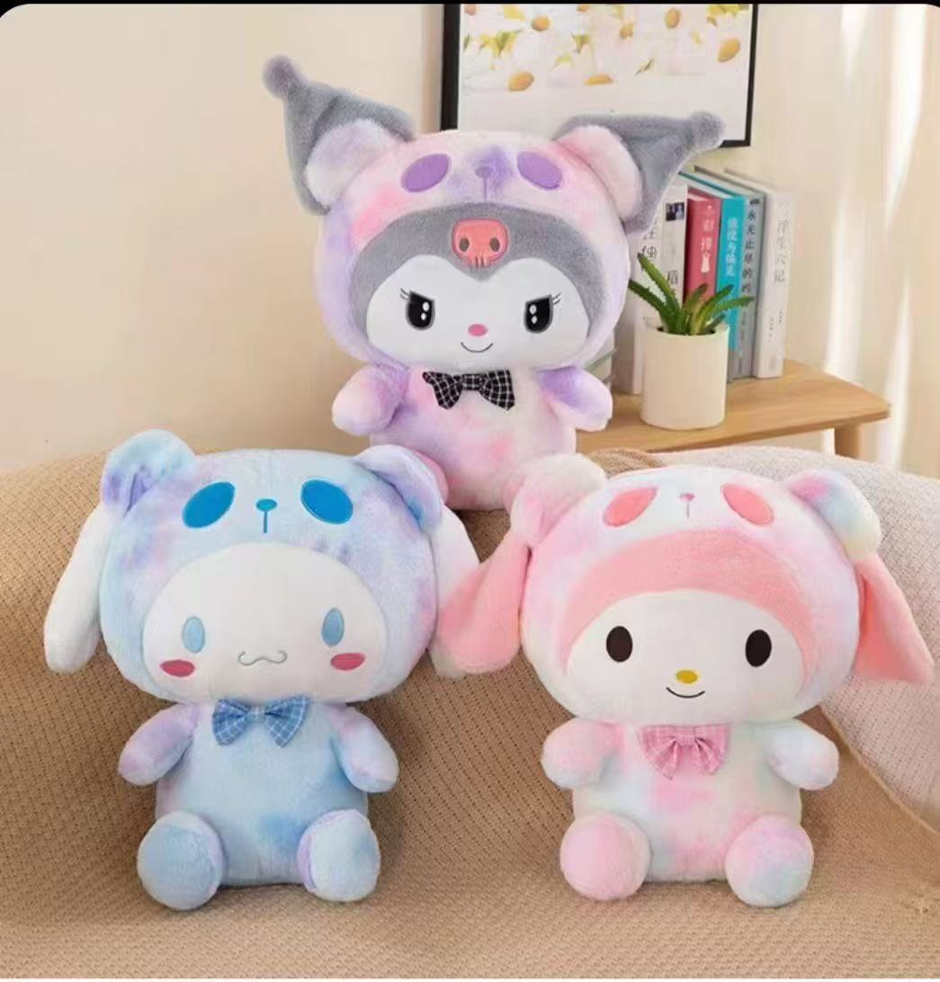 扎大号染库洛米赠扎染大号美乐蒂赠大号玉桂狗毛绒玩具公仔抱枕