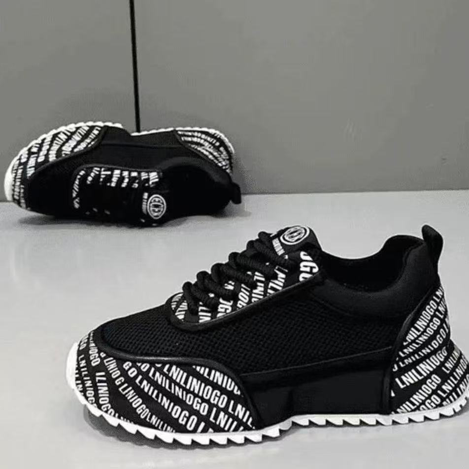 2025冬季男鞋潮流百搭休闲透气网面潮鞋时尚软底轻便韩版跑步潮鞋