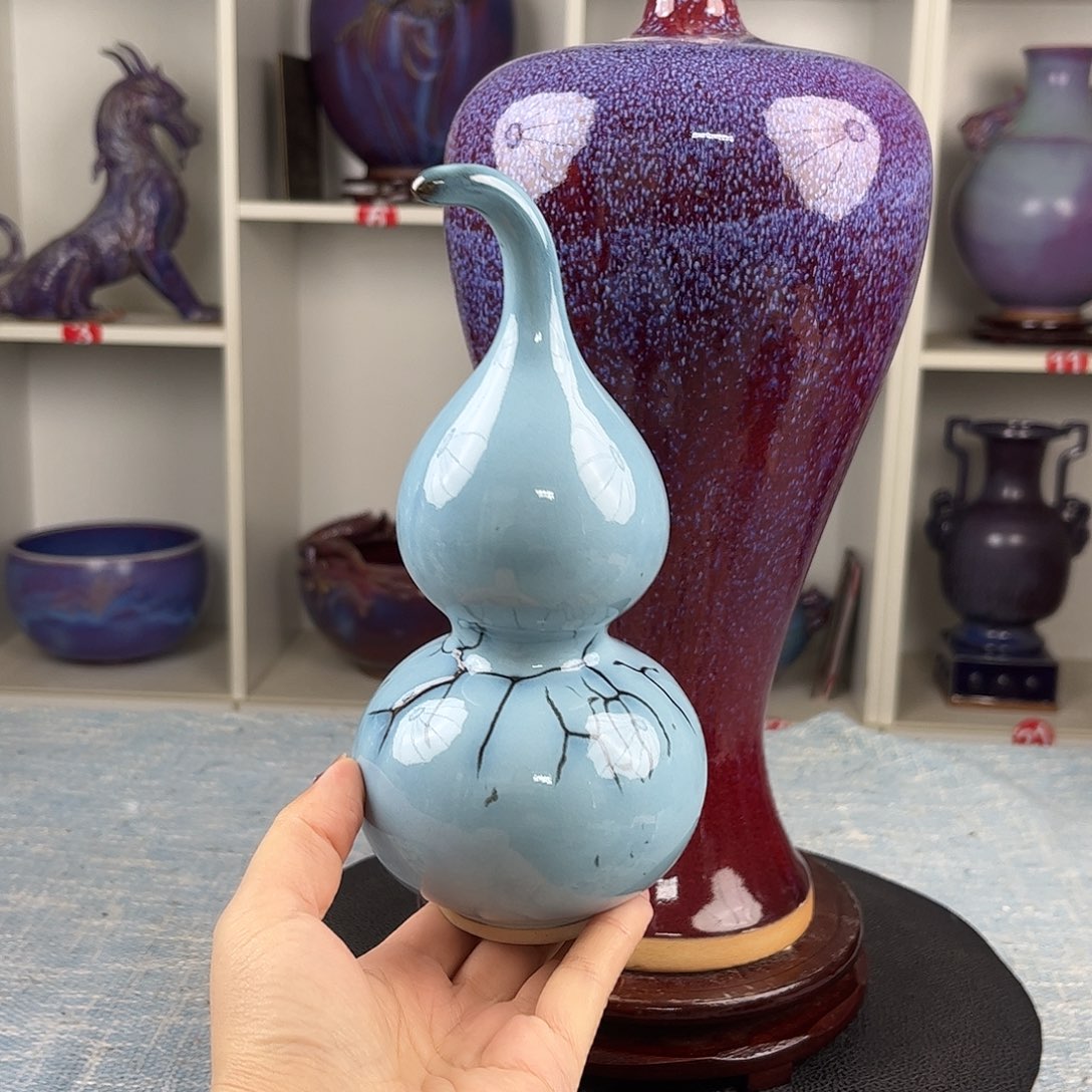 瓷片葫芦摆件工艺品