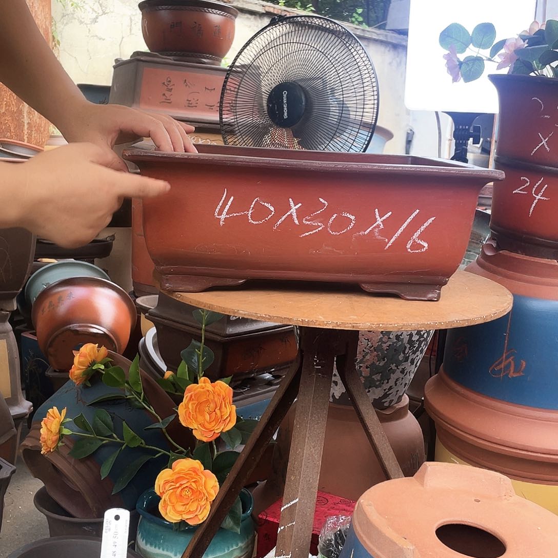 40仿古马槽花盆紫砂花盆紫砂