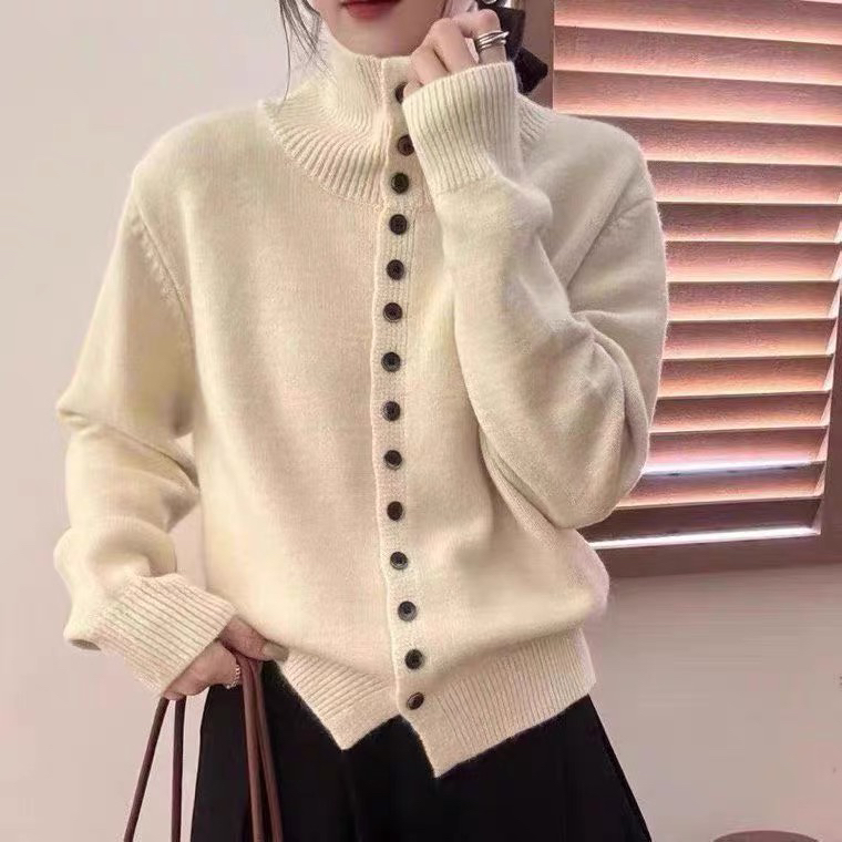 女毛针织衫秋冬韩系重工勾花毛衣韩版宽松网红秋冬