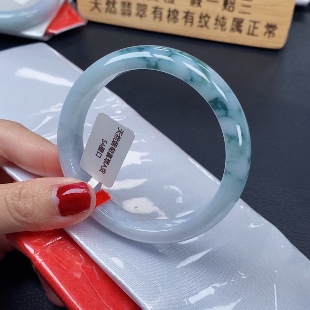 【闪购商品】翡翠手镯未镶嵌54圈口010
