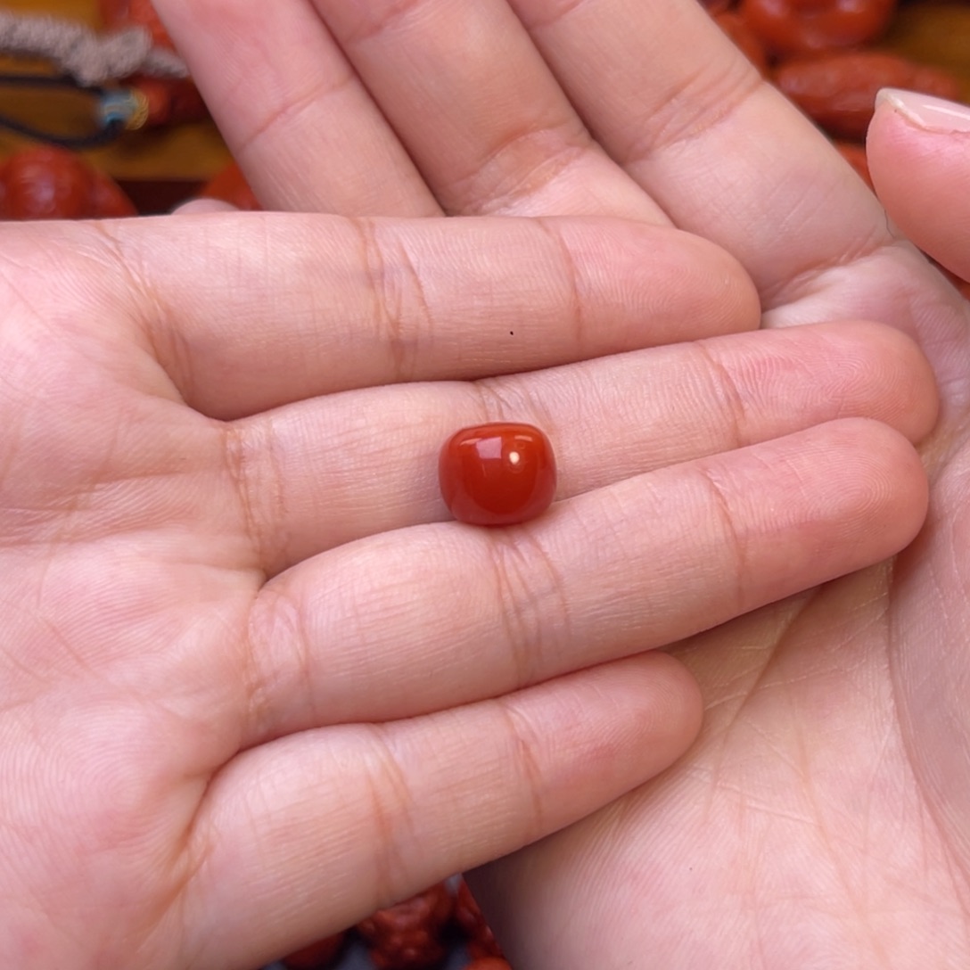 南红玛瑙未镶嵌川料瓦西10mm尺寸老型珠