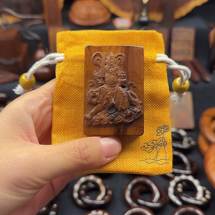 枣木枣木赵公明招财无事牌