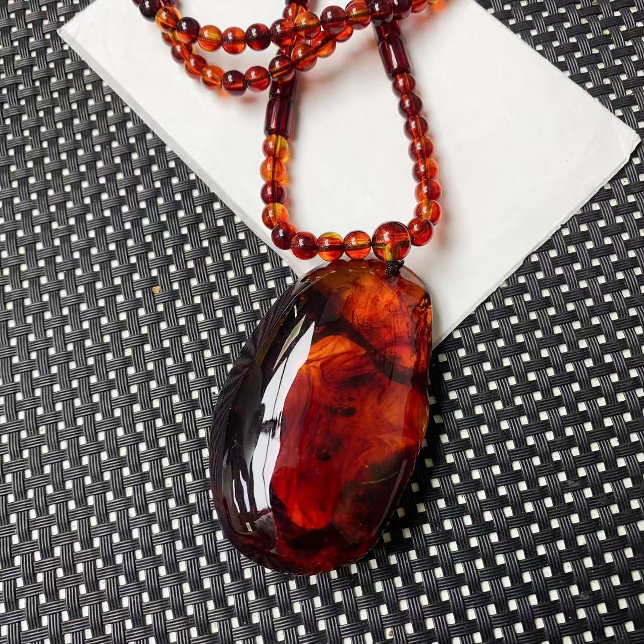 [小石]A785血丝魄随型项链吊坠