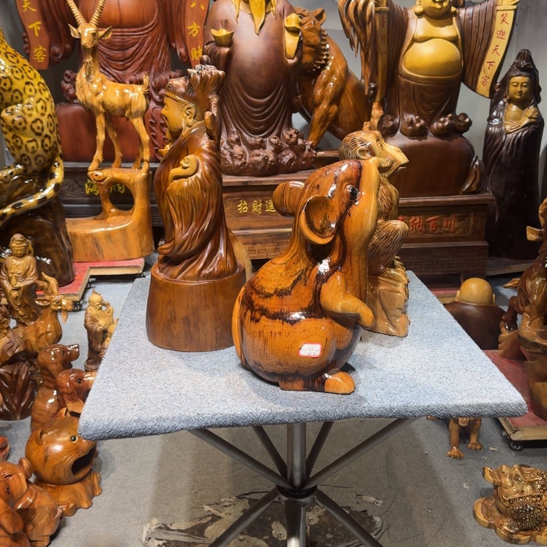 香樟木飞*香樟木老鼠摆件